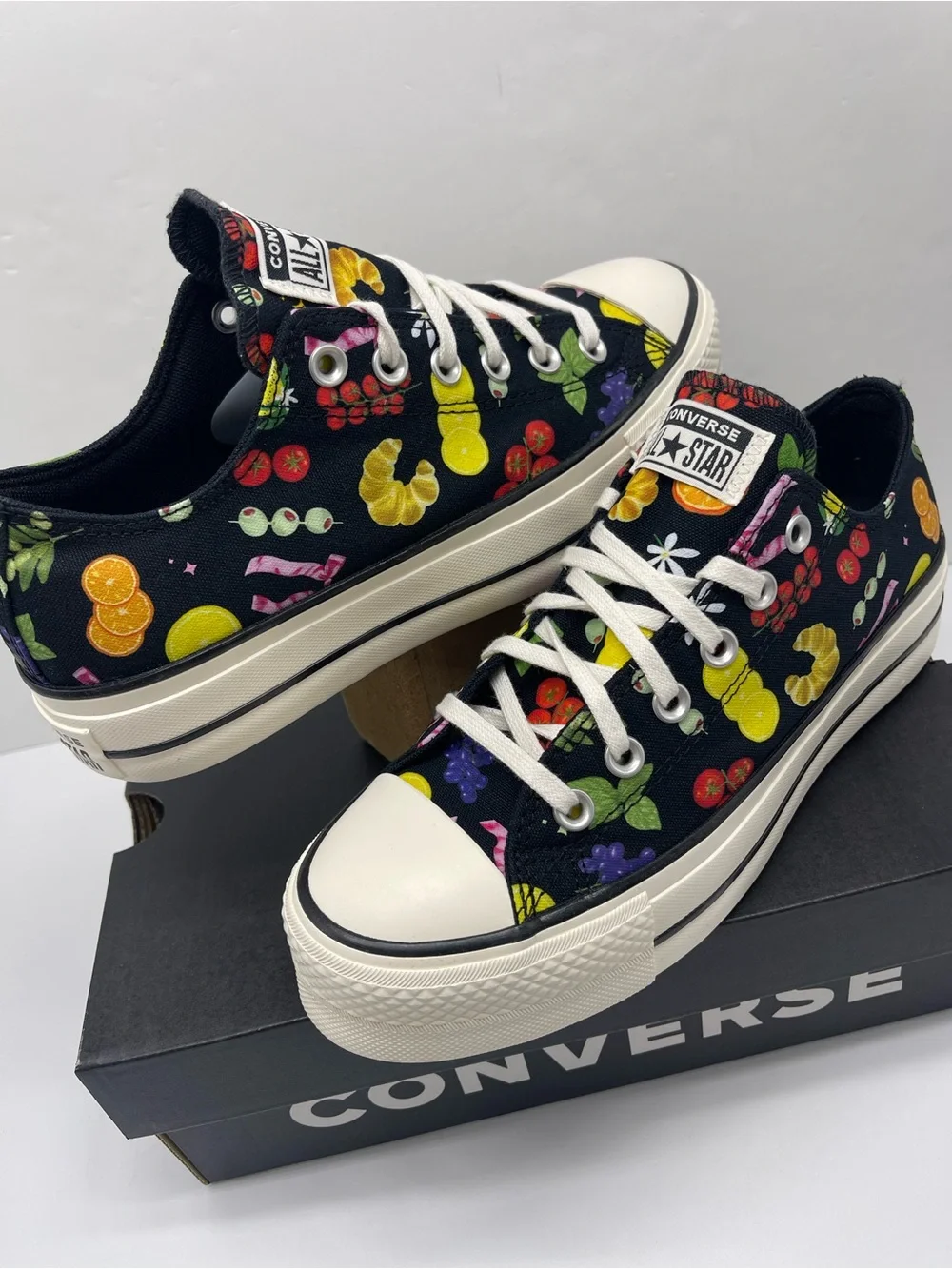 Converse A16112C CTAS LIFT OX BLACK/EGRET/BLACK Platform Sneakers - Picture 9 of 16
